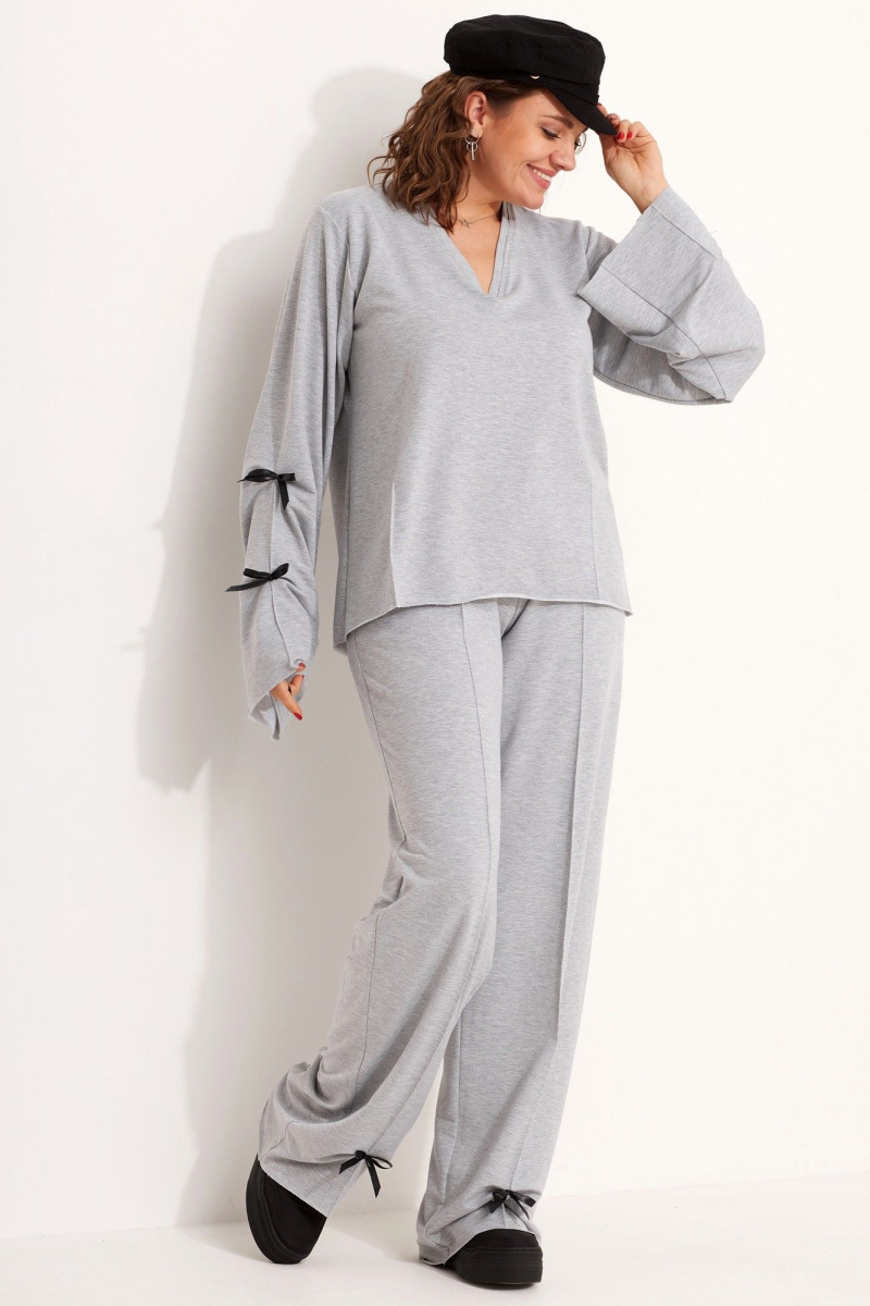 Брючный комплект BegiModa 3076 серый