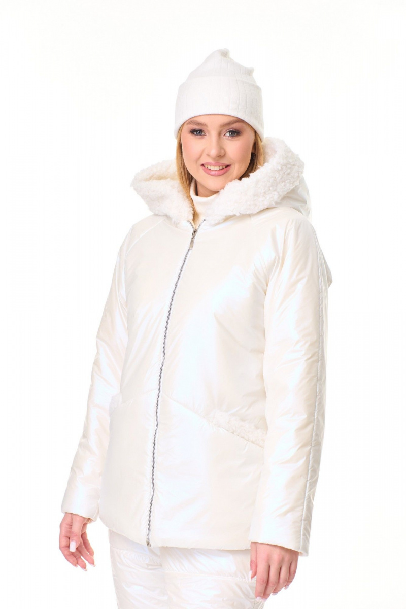 Женский комплект с курткой T&N 7606 молочный_перламутр