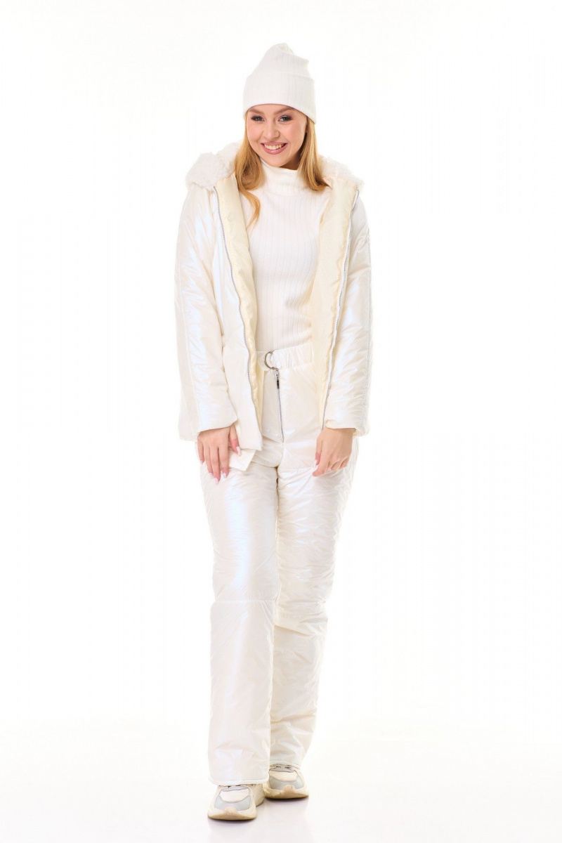 Женский комплект с курткой T&N 7606 молочный_перламутр
