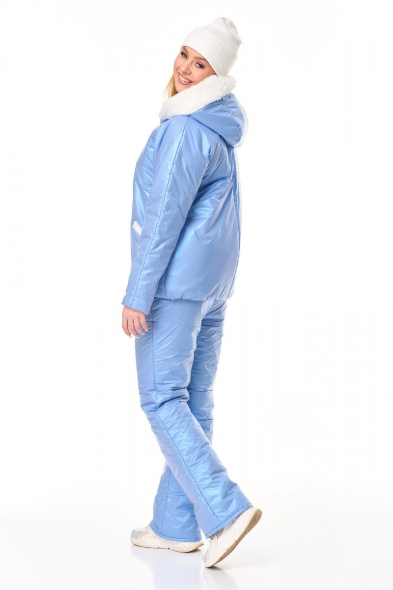 Женский комплект с курткой T&N 7606 голубой_перламутр
