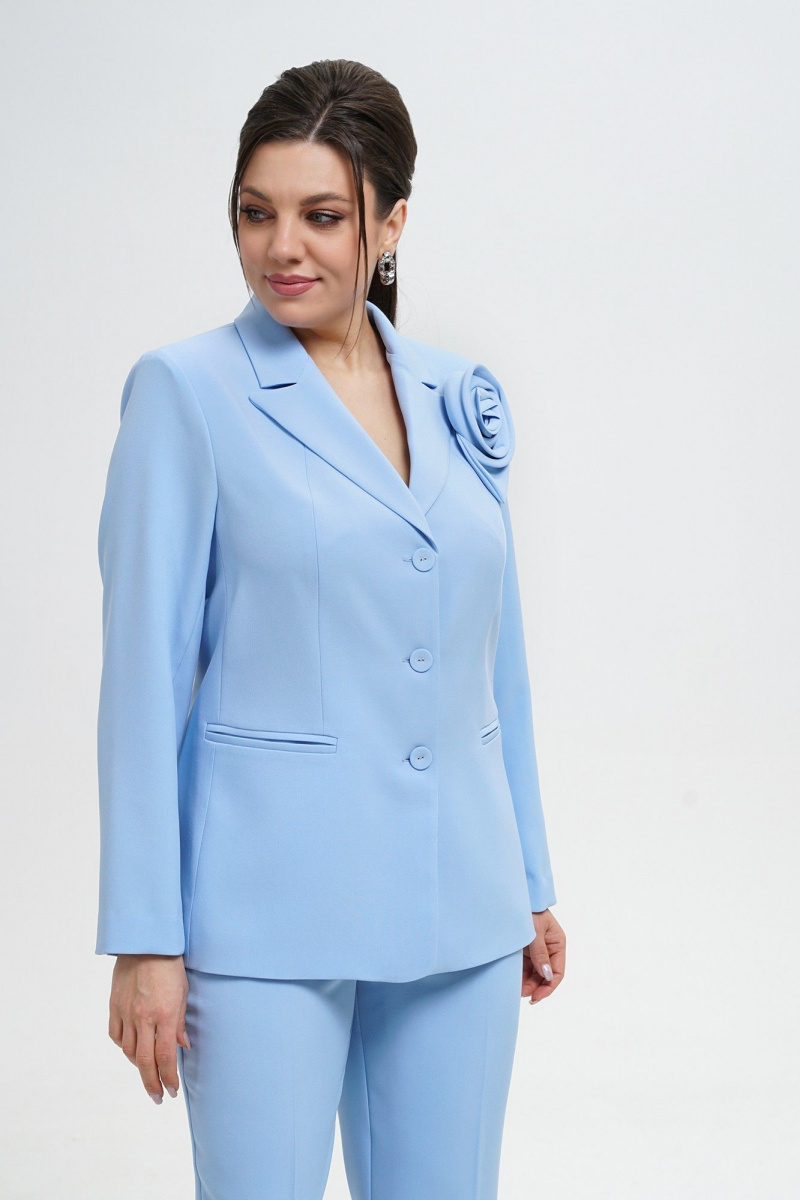 Брючный костюм Alani Collection 2143 голубой