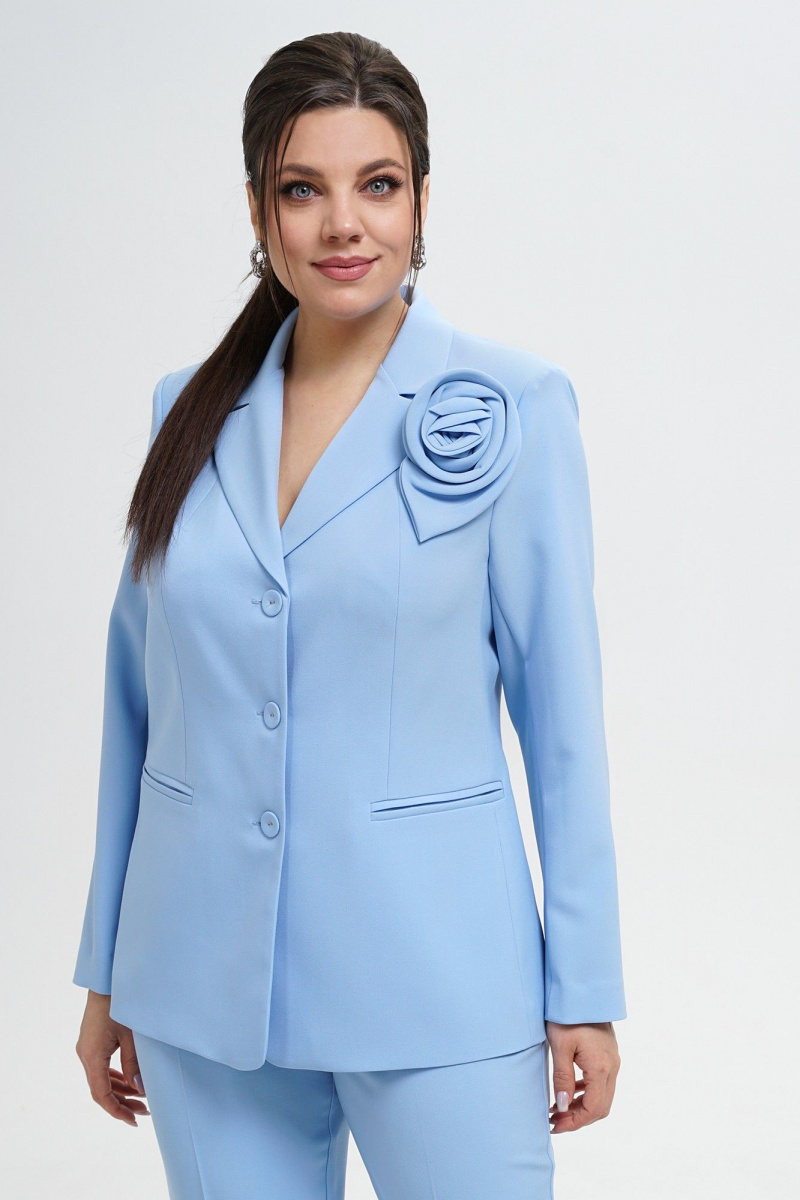 Брючный костюм Alani Collection 2143 голубой
