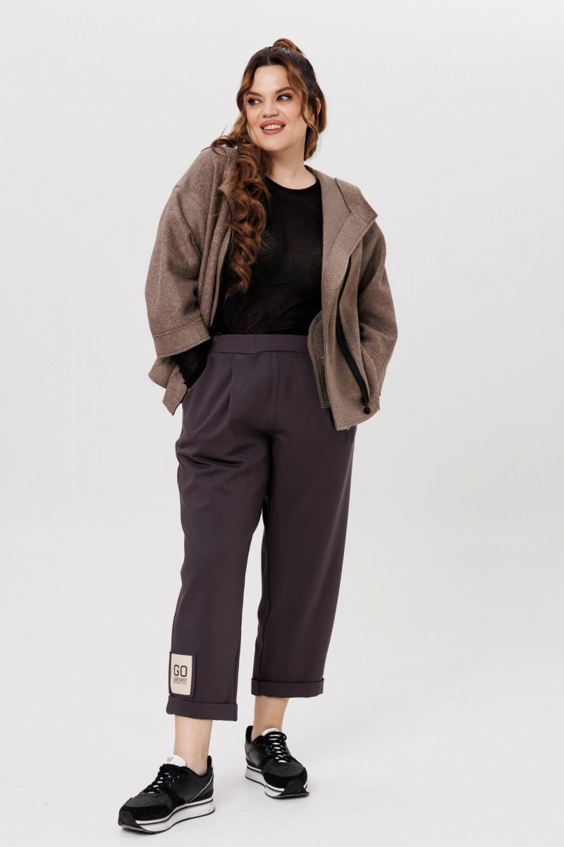 Брючный костюм Michel chic 1357/1 графит,капучино
