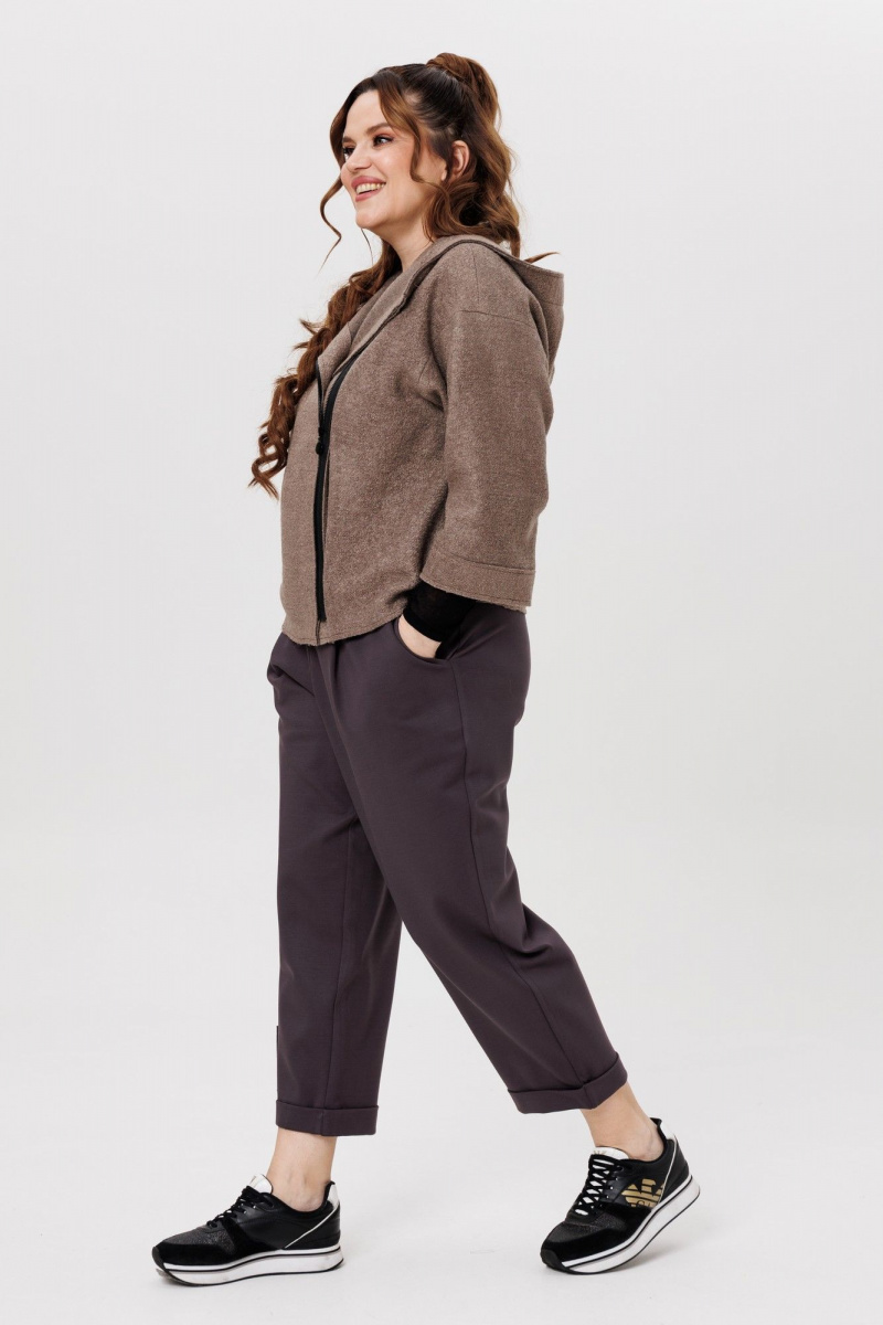 Брючный костюм Michel chic 1357/1 графит,капучино