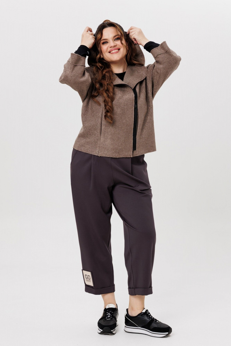 Брючный костюм Michel chic 1357/1 графит,капучино