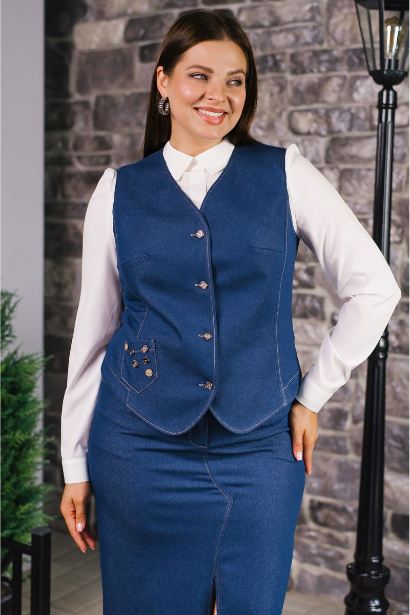 Юбочный комплект MONA STYLE FASHION&DESIGN 24078/1 синий
