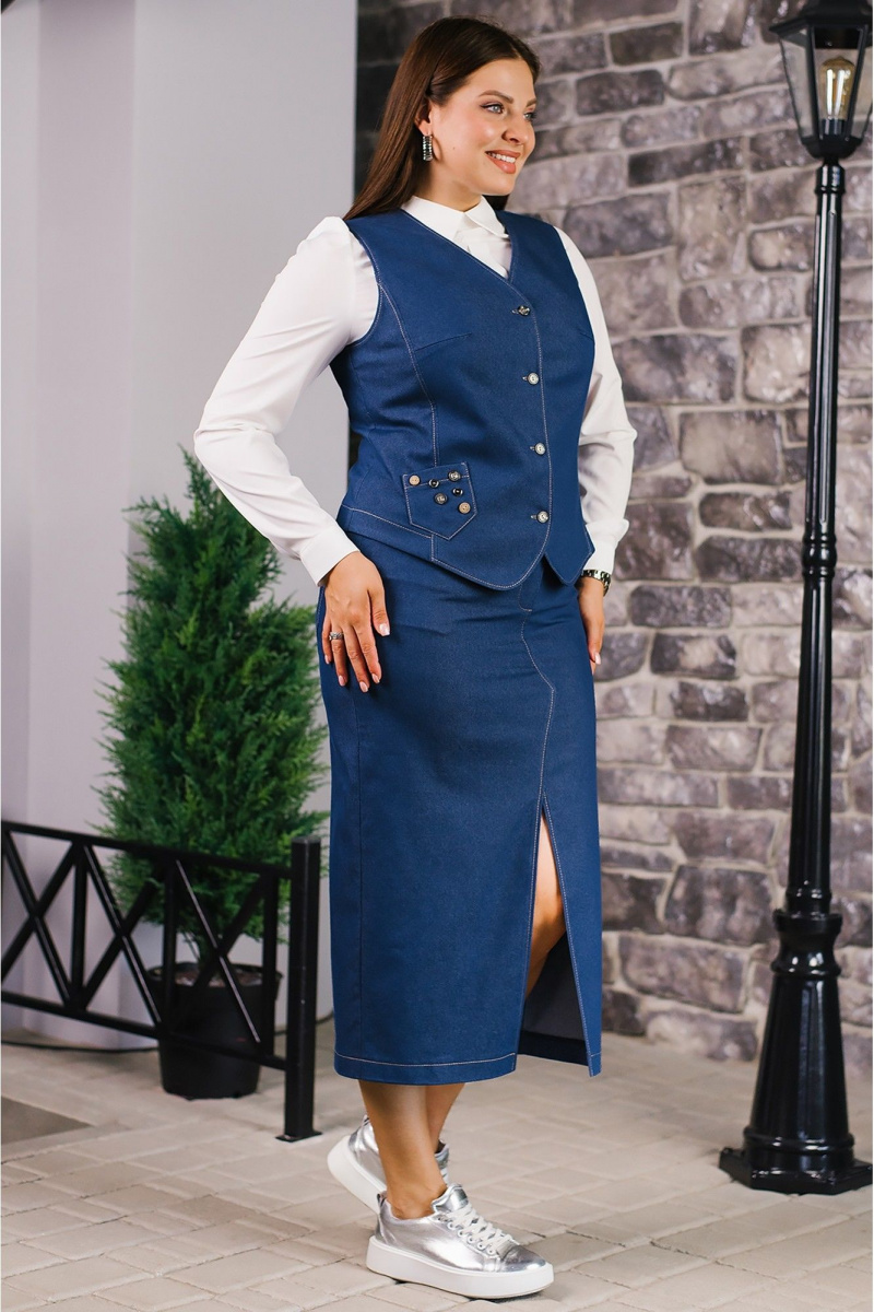 Юбочный комплект MONA STYLE FASHION&DESIGN 24078/1 синий
