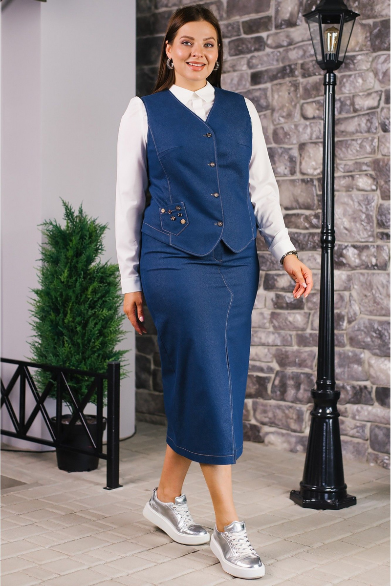 Юбочный комплект MONA STYLE FASHION&DESIGN 24078/1 синий