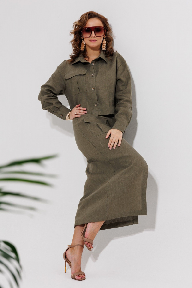 Юбочный костюм Galean Style 970 хаки