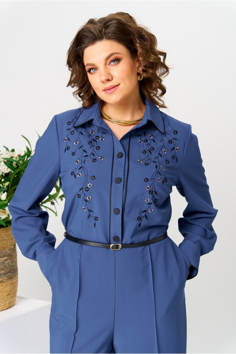 Женский комбинезон AVA fashion М-108.01 василек