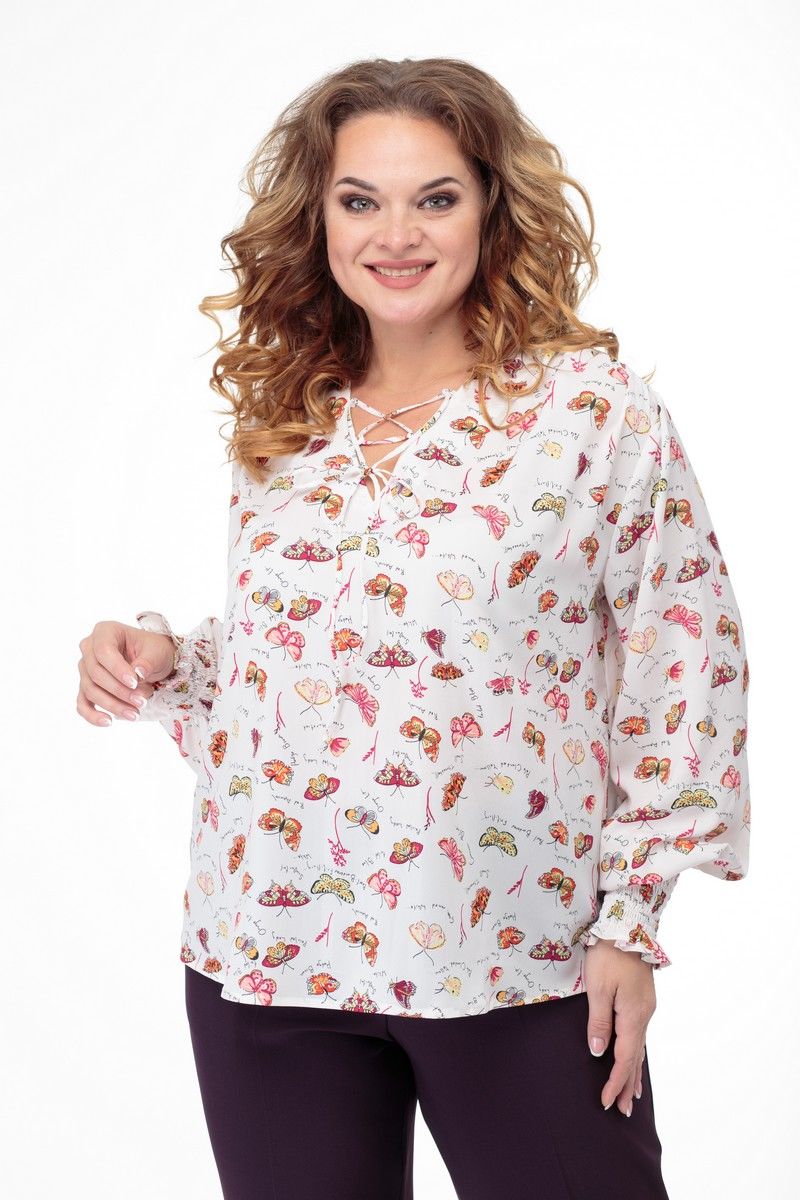 Блузы Anelli 941 красные_бабочки
