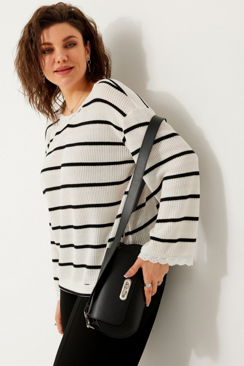Блузы BegiModa 4115 чёрно-белый