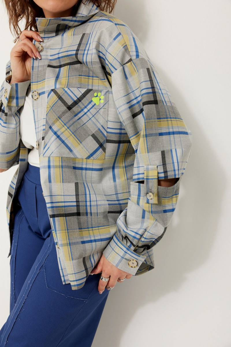 Блузы BegiModa 4117 синий неон