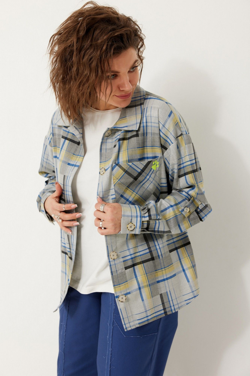 Блузы BegiModa 4117 синий неон