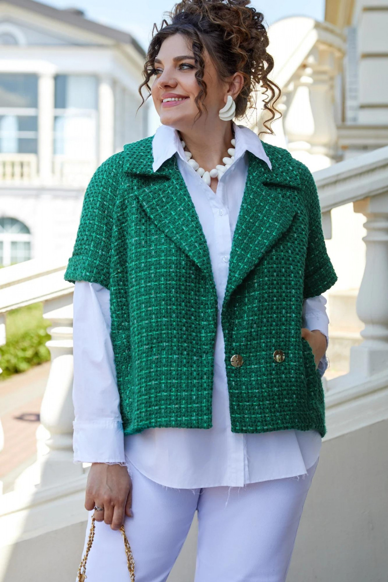 Жилеты Vittoria Queen 22573 диз. клетка зеленый