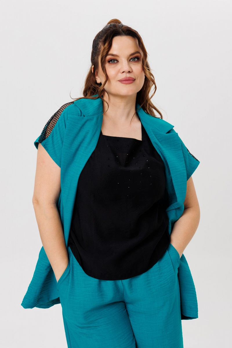 Брючный комплект Michel chic 1408 бирюзовый