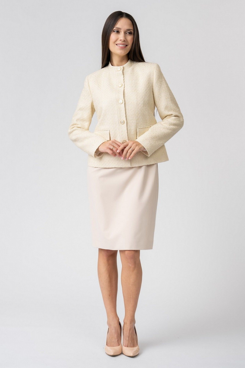 Жакеты FASHION CENTRE П-3903 молочный