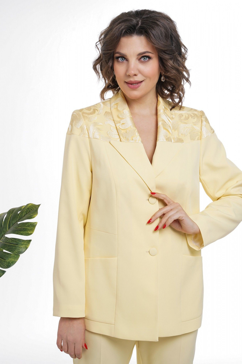 Брючный костюм Alani Collection 2295 желтый