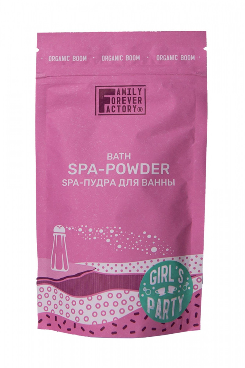 Для душа и ванны FAMILY FOREVER FACTORY Organic Boom Спа-пудра для ванны "Девичник", 200г