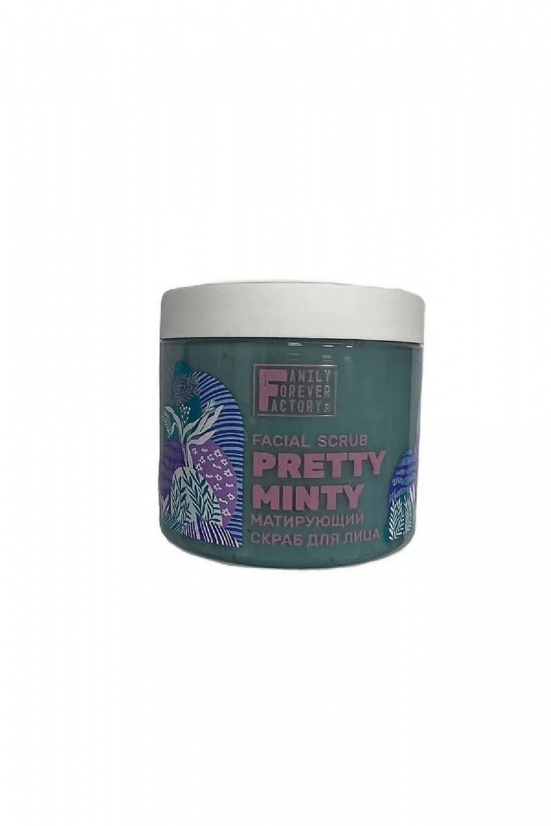 Пилинги и скрабы FAMILY FOREVER FACTORY Organic Boom Матирующий скраб для лица Мятный-приятный,