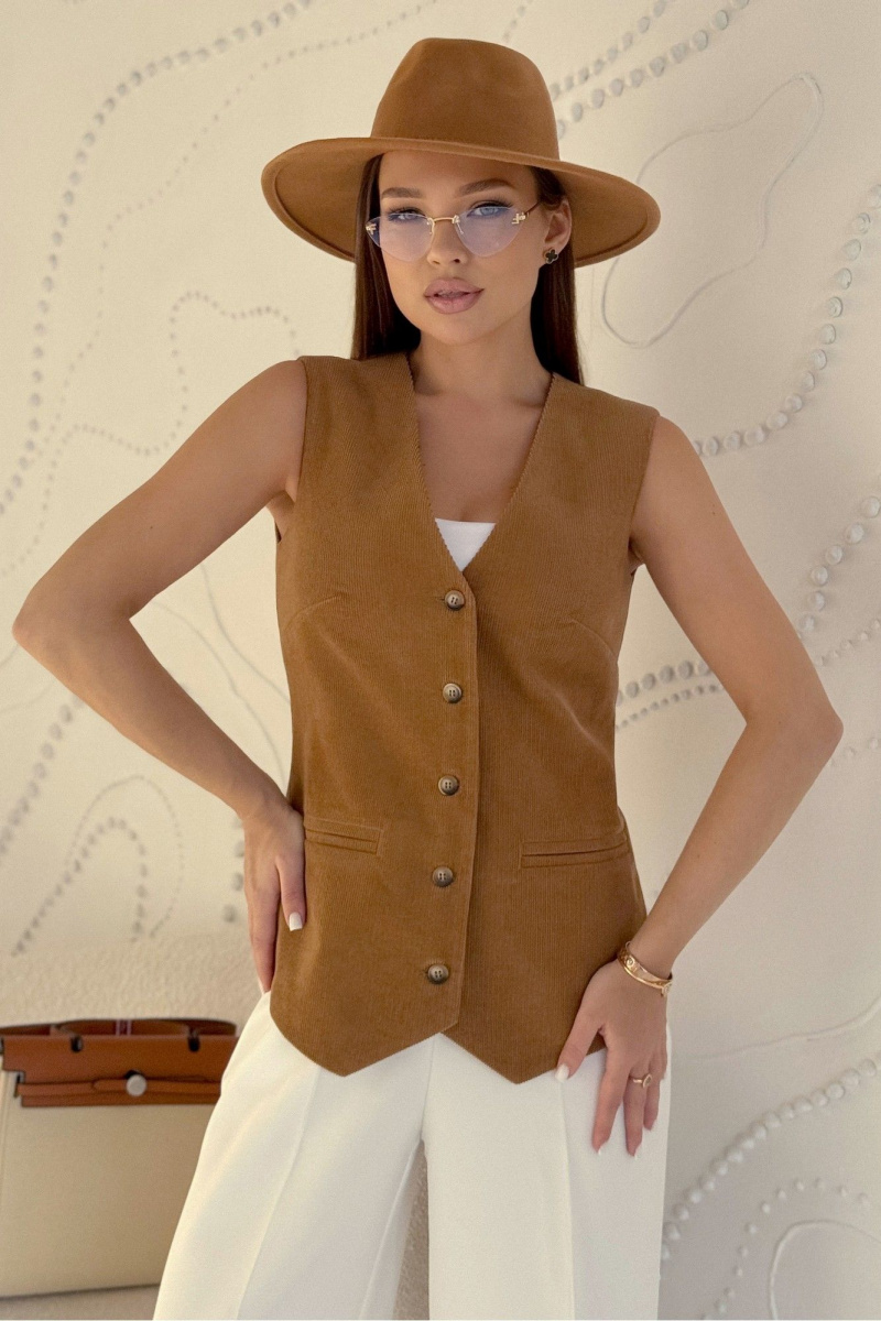 Жилеты PRATA wear S020 коричневый_new