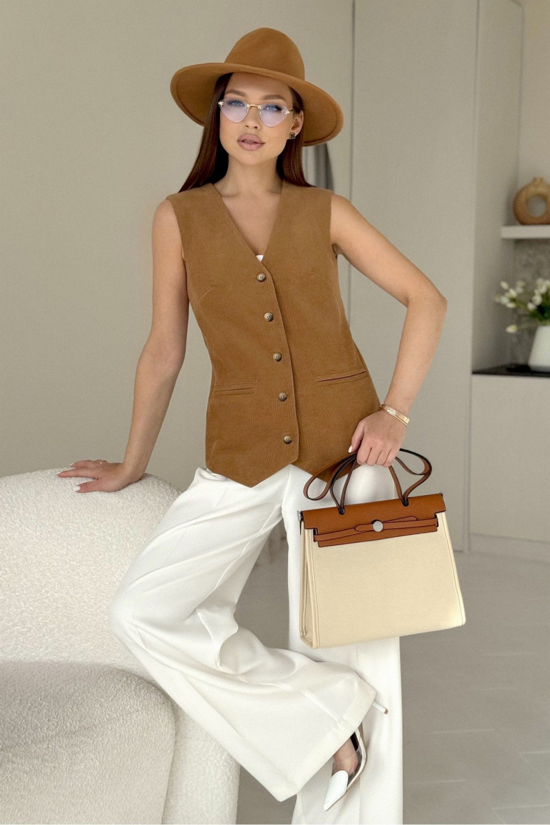 Жилеты PRATA wear S020 коричневый_new