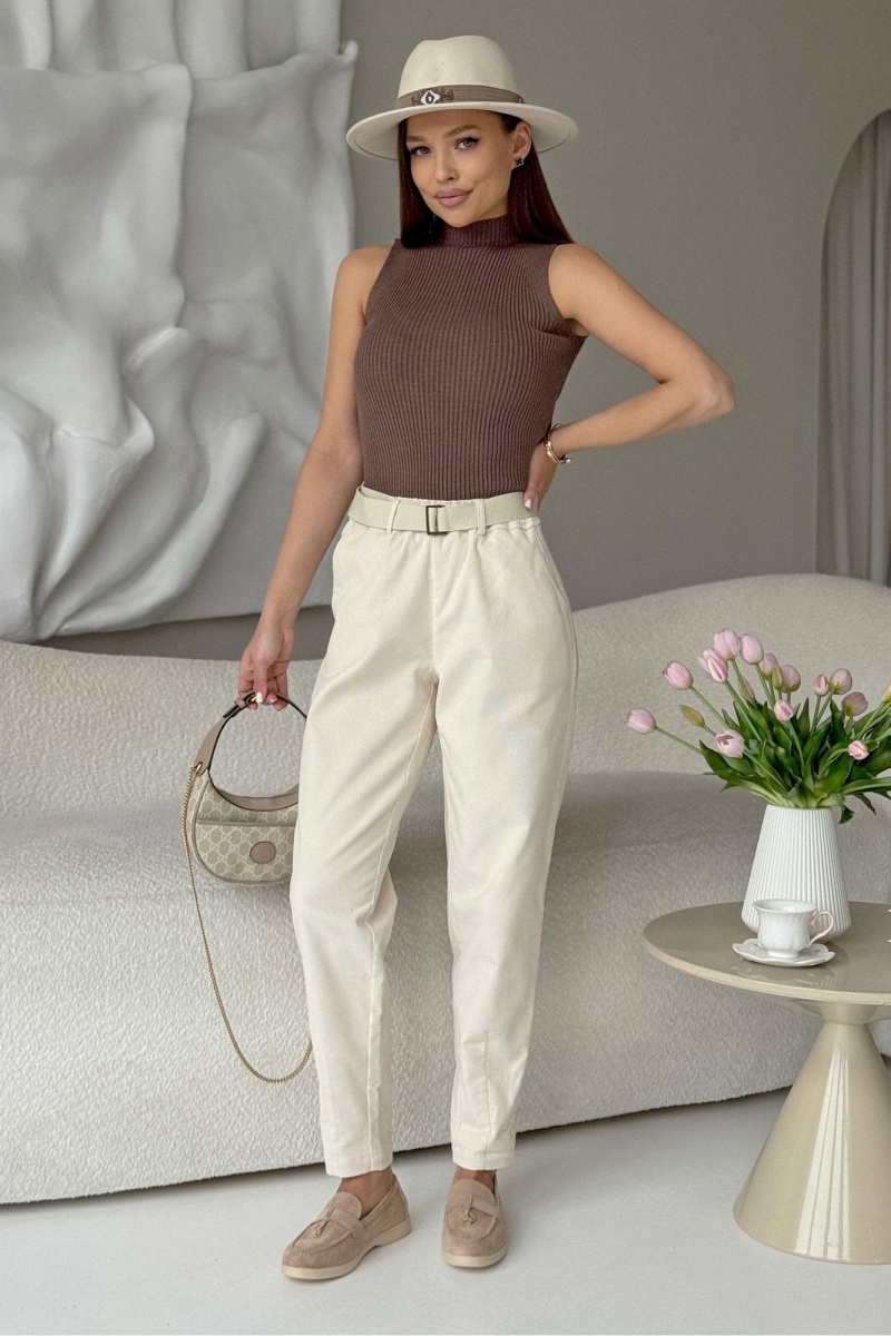 Брюки PRATA wear S029 молочный