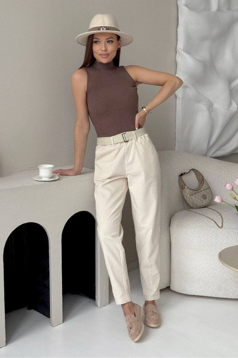 Брюки PRATA wear S029 молочный