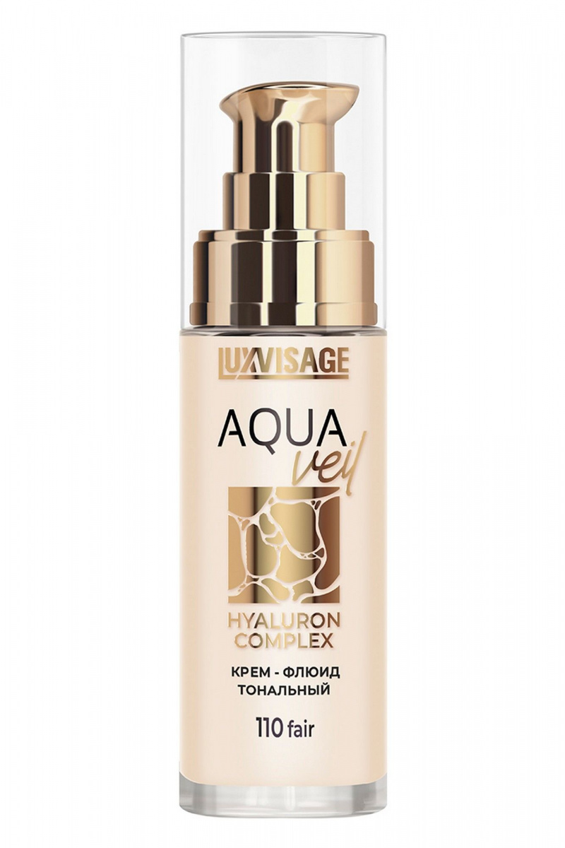 Тональные средства LUXVISAGE Крем-флюид тональный AQUA veil HYALURON COMPLEX 30 г 110 fair