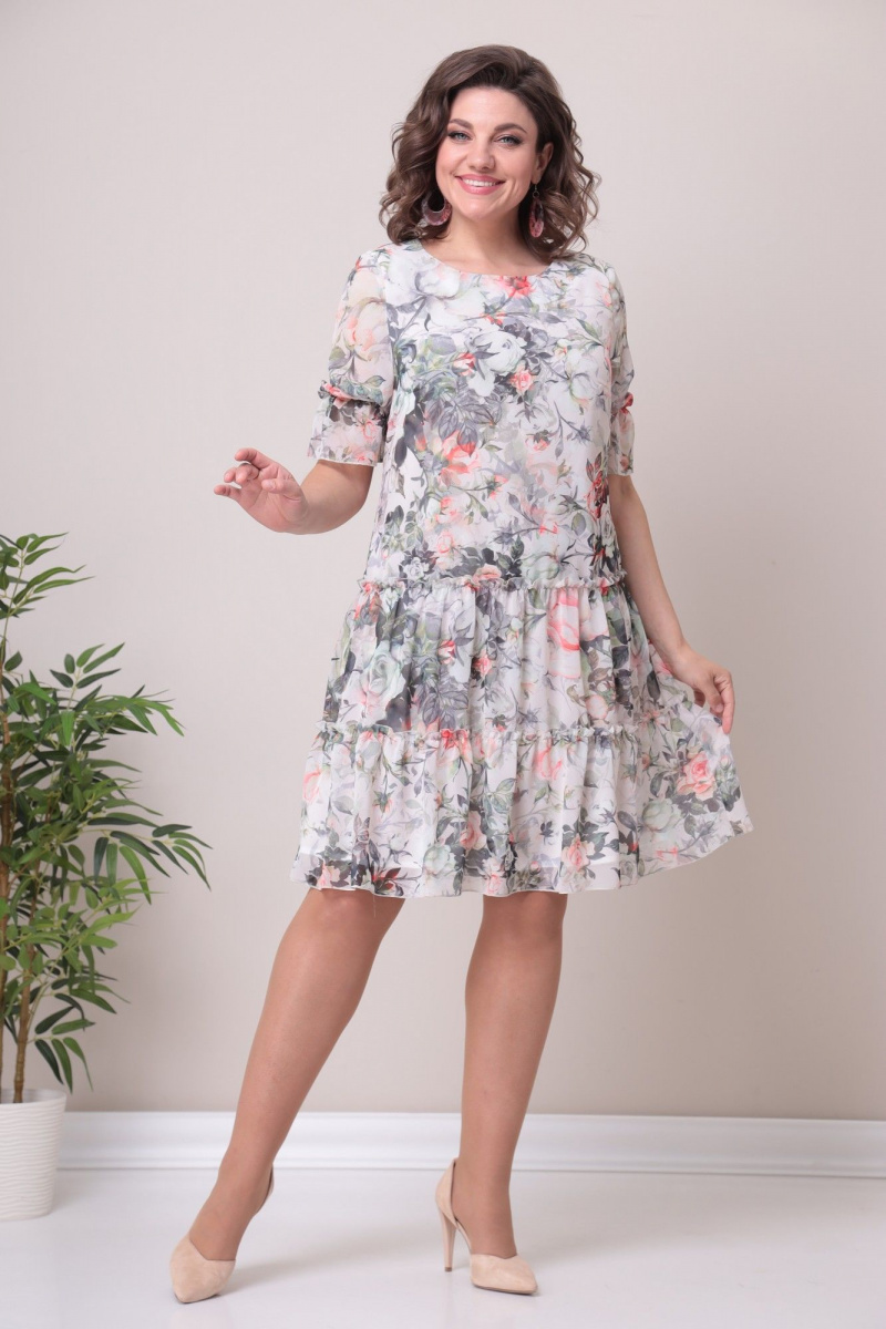 Платья Moda Versal П2328 серо-розовый