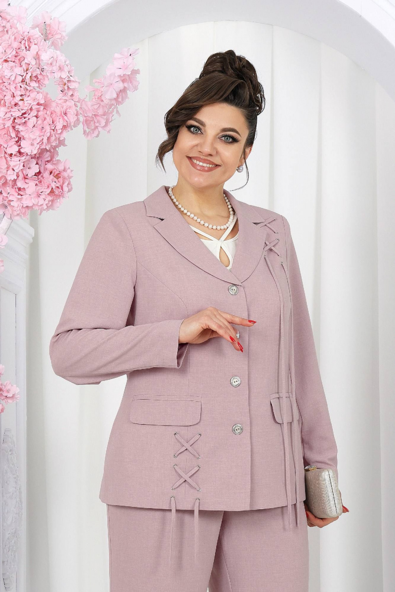 Брючный костюм Ninele 7488 пудра