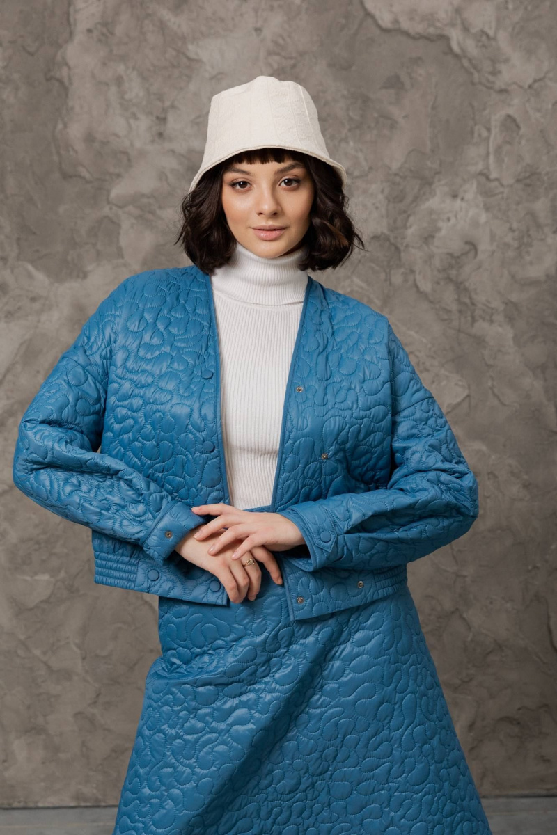 Женская куртка КАЛИНКА ВС-3621-О23 бирюзовый
