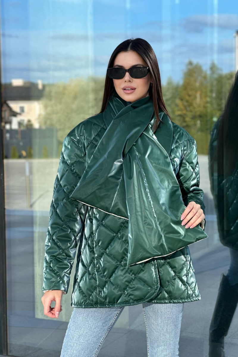 Женская куртка КАЛИНКА ВС-3691-О23 зеленый