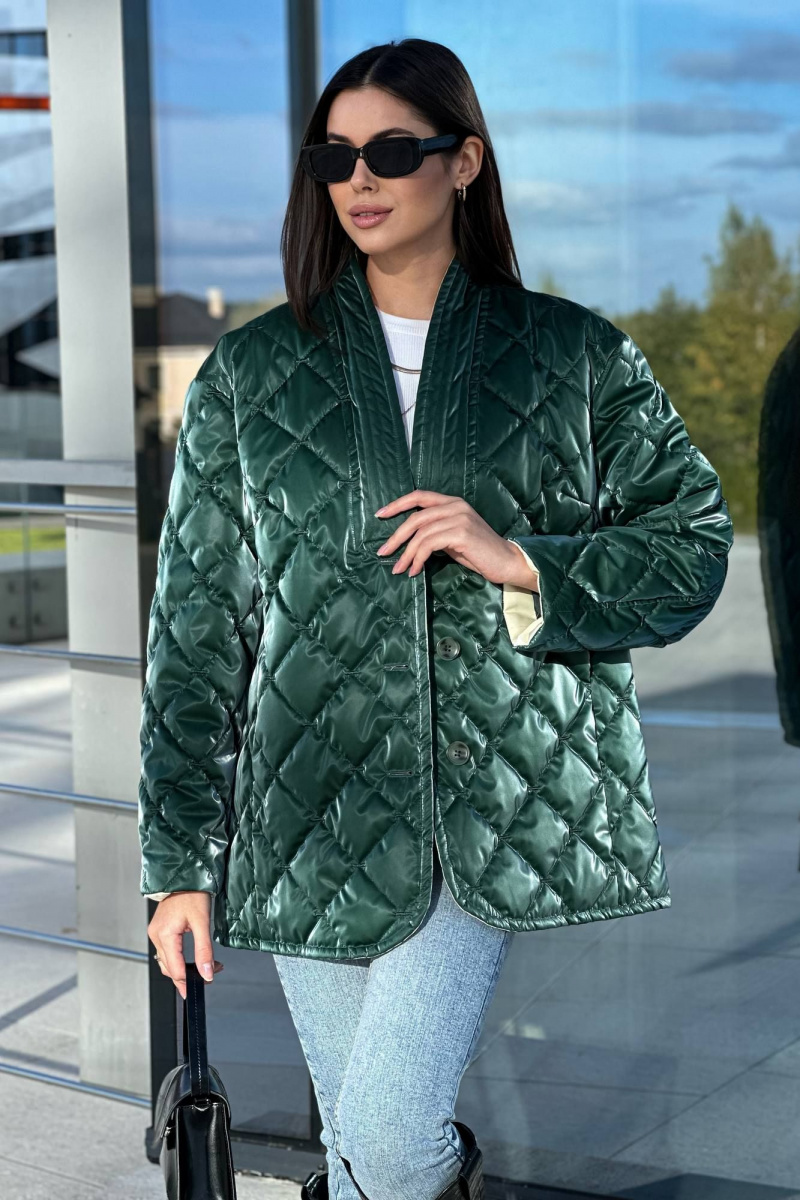 Женская куртка КАЛИНКА ВС-3691-О23 зеленый