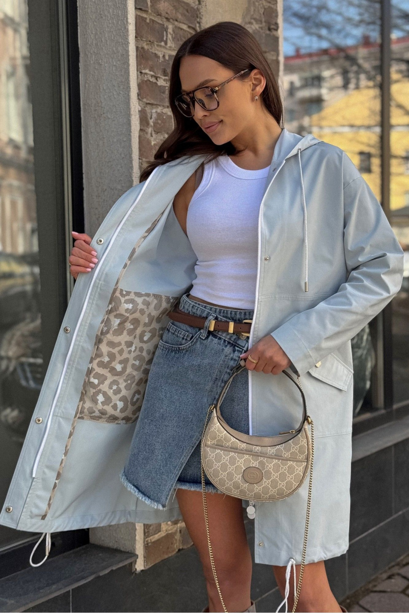 Женская куртка PRATA wear S032 голубой