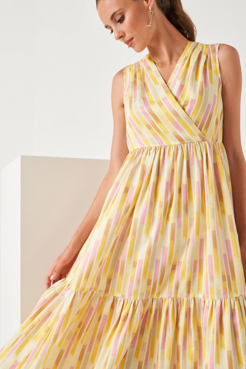 Платья Nelva 51482 желтый принт