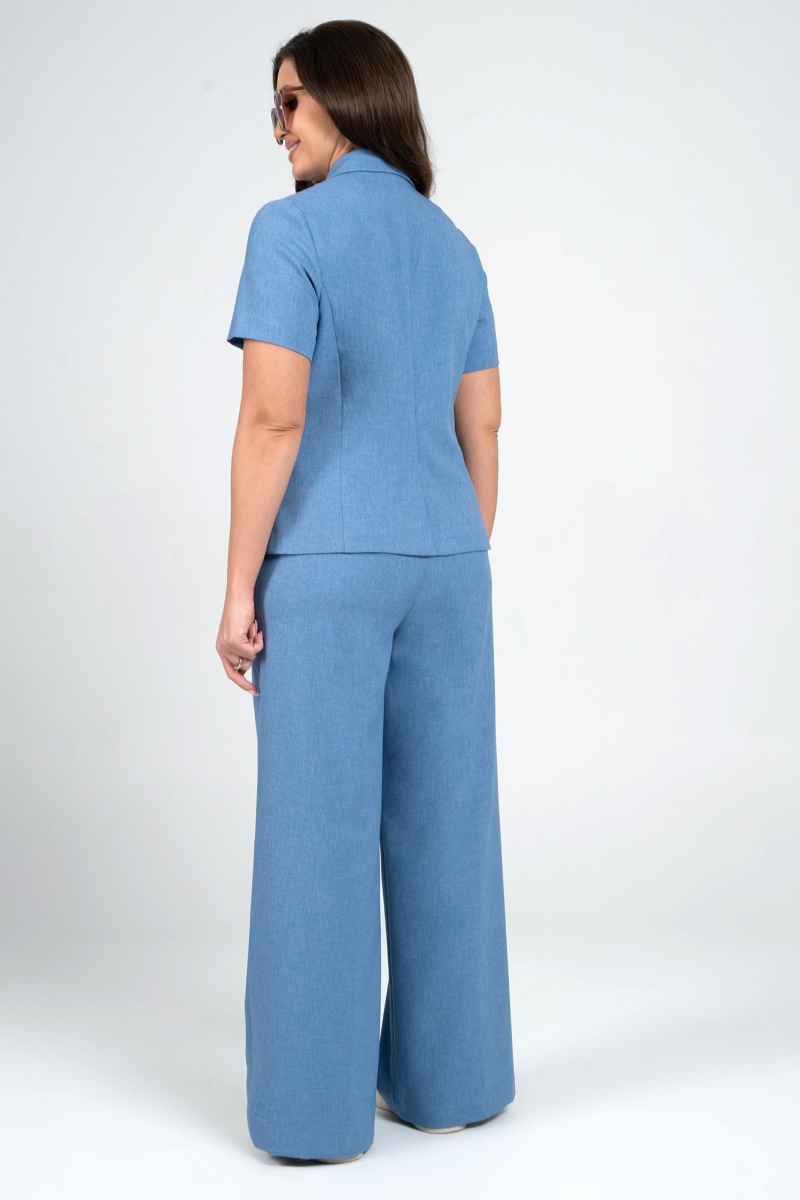 Брючный костюм Alani Collection 2344 голубой