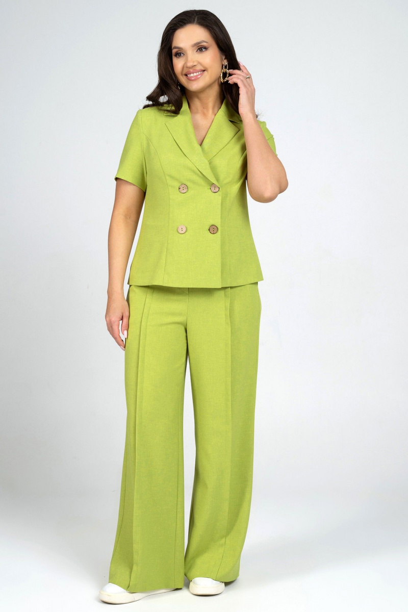 Брючный костюм Alani Collection 2344 салатовый