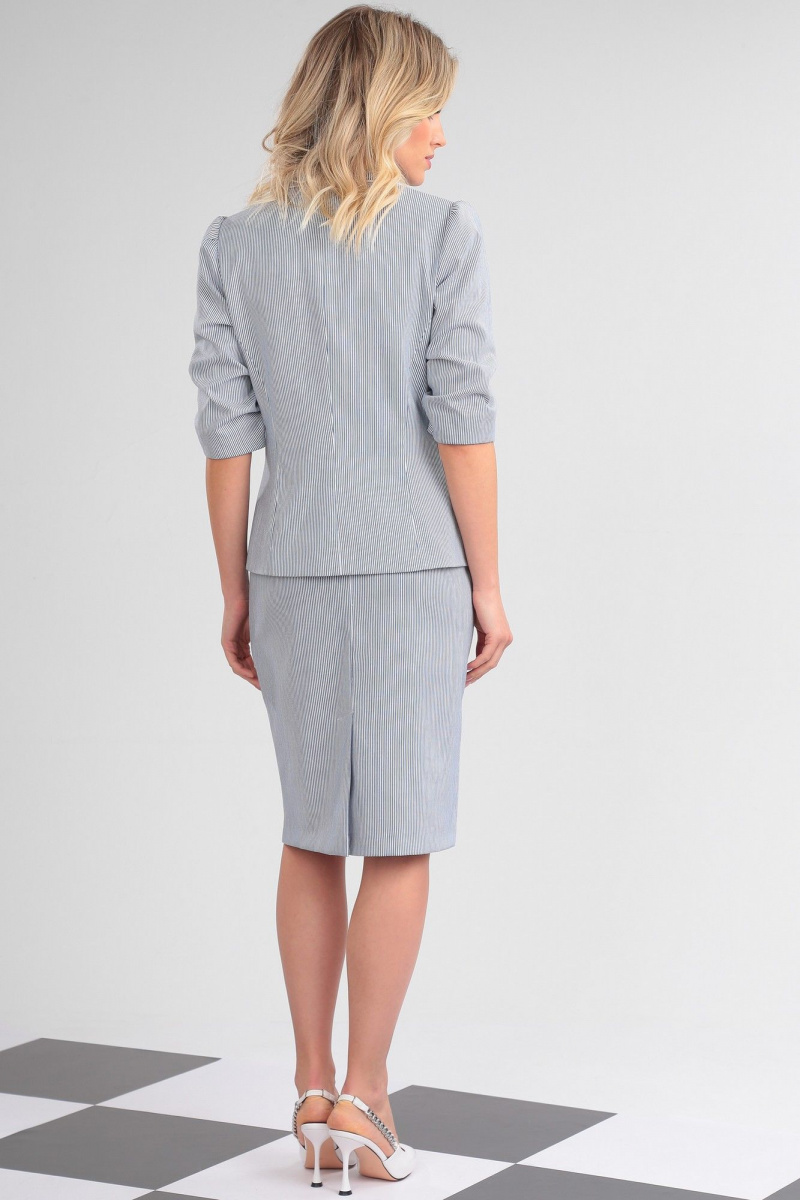 Юбочный костюм LeNata 21312 голубая-полоска