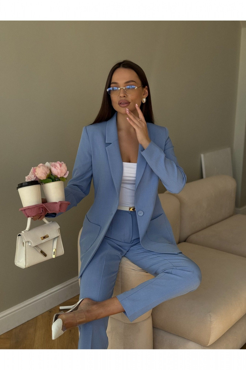 Брючный костюм Dilana VIP 2056 голубой