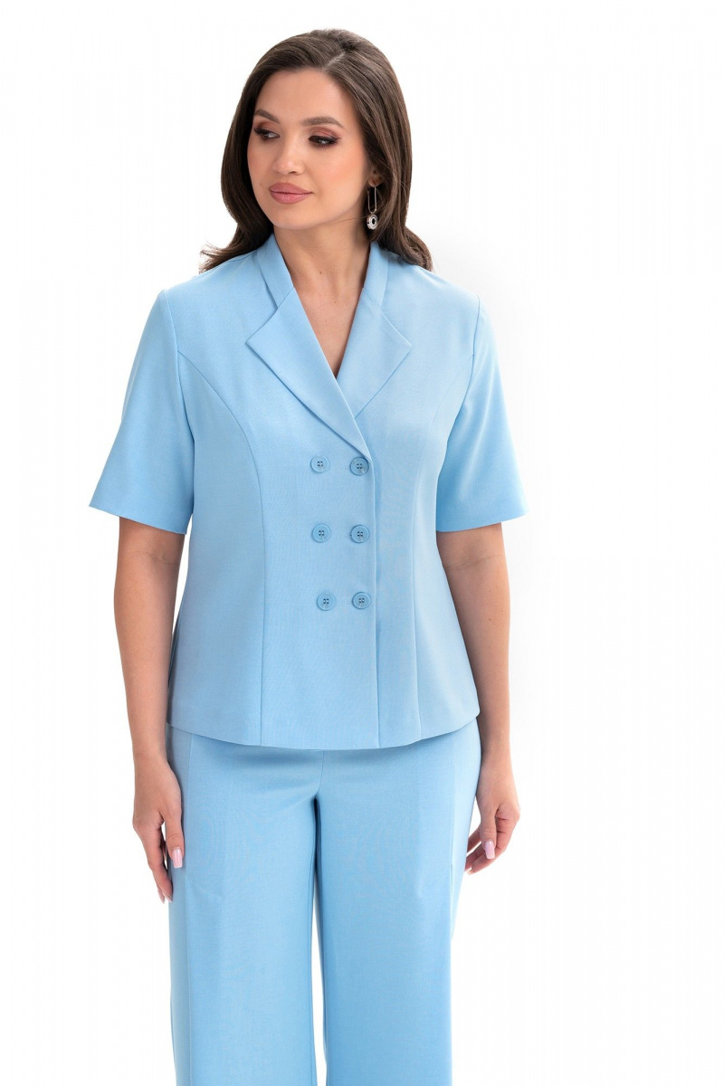 Брючный костюм Alani Collection 2334 голубой