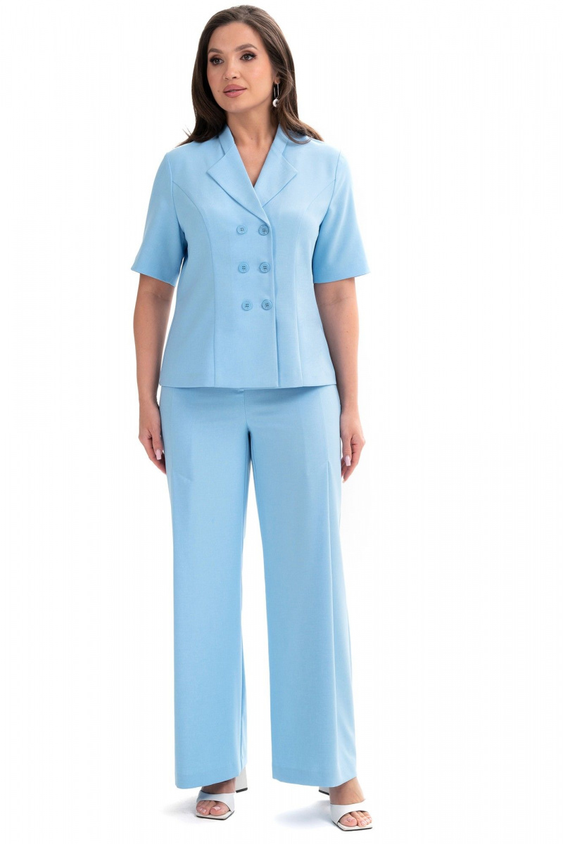 Брючный костюм Alani Collection 2334 голубой
