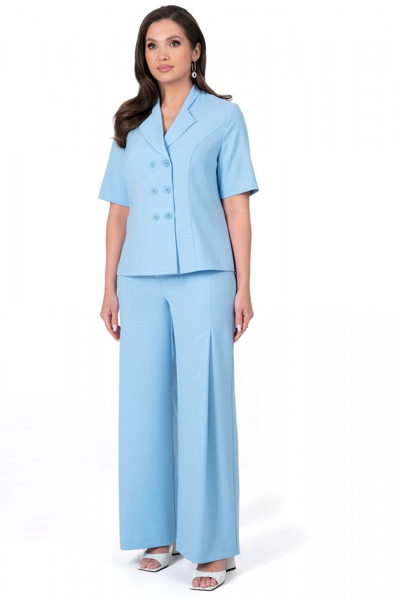 Брючный костюм Alani Collection 2334 голубой