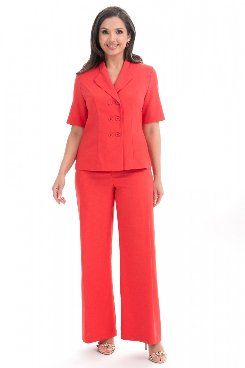 Брючный костюм Alani Collection 2334 коралл