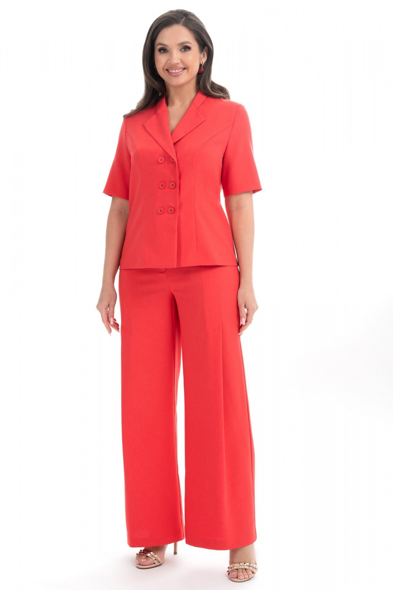 Брючный костюм Alani Collection 2334 коралл
