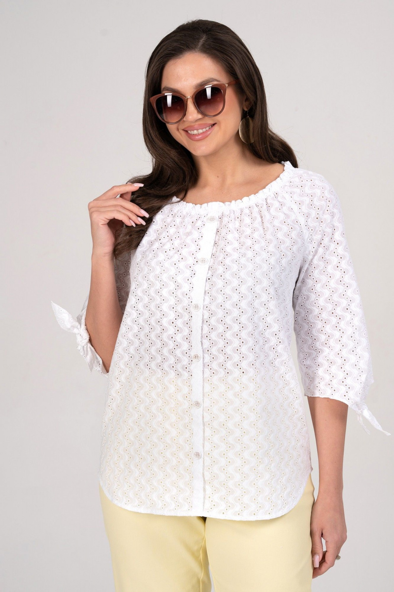 Брючный комплект Alani Collection 2348 белый+желтый