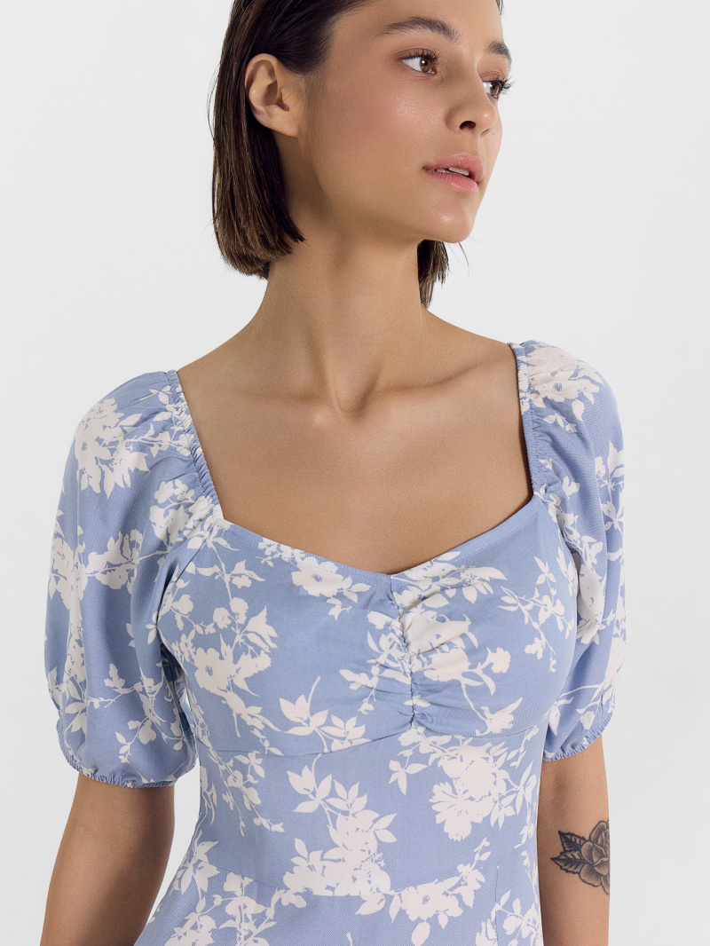 Платья Mark Formelle 152504/24-27338П-9 цветочки_на_пыльно_голубом