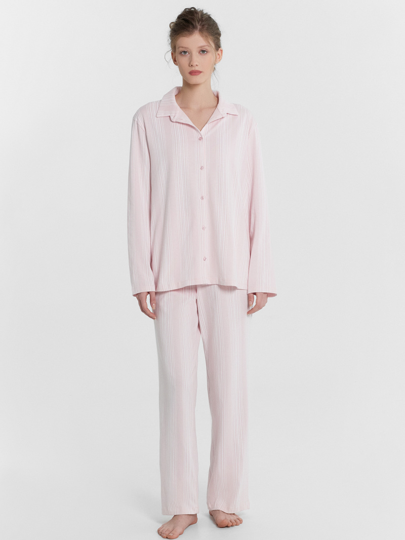 Пижамы Mark Formelle 592462/24-30413ПП-5 белая_полоска_на_нежно_розовом