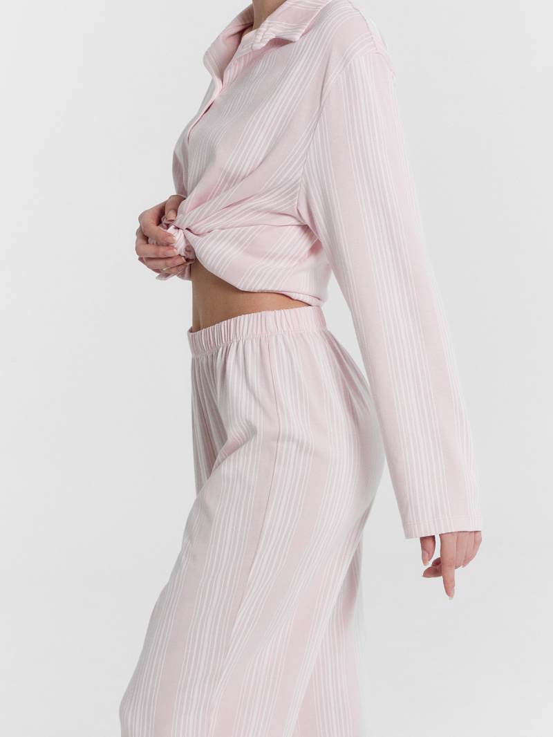 Пижамы Mark Formelle 592462/24-30413ПП-5 белая_полоска_на_нежно_розовом