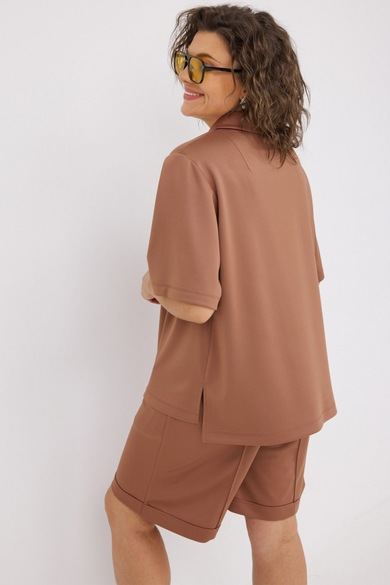 Женский комплект с шортами BegiModa 3092 терракот